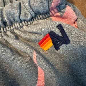 Aviator Nation Bolt Repeat Men’s Sweatpants - pink ombré